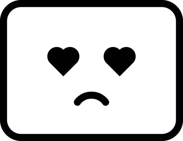 Icono Triste Cara Avatar Estado Ánimo Expresión Emoticono Ilustración Vectorial — Vector de stock