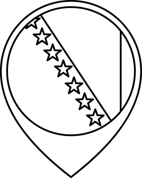 Vlag Van Bosnië Herzegovina — Stockvector