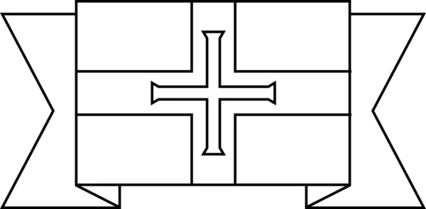 Bandeira Guernsey Ícone Plano Ilustração Vetorial — Vetor de Stock