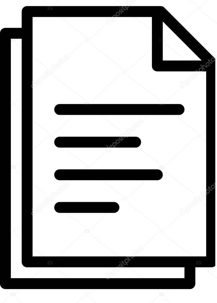 text document vector, illustration