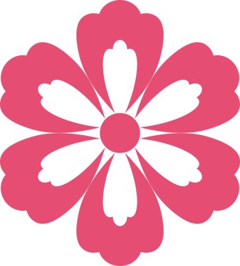 Çiçek süslemesinin vektör illüstrasyonu, çiçek bitkisi sanatı