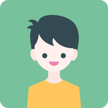 Erkek avatarın vektör illüstrasyonu 