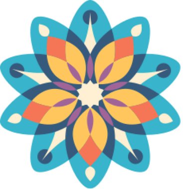 Çiçek mandala vektör çizimi 