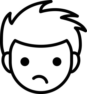 Erkek avatarın vektör illüstrasyonu 