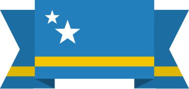 Curacao düz simgesi bayrağı, vektör illüstrasyonu