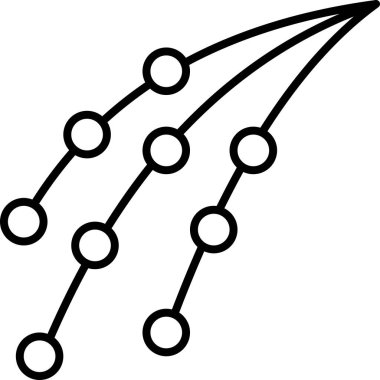 Beyaz arkaplanda izole edilmiş ay mochibana simgesi, vektör illüstrasyonu