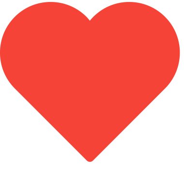 kalp simgesi, minimalist vektör illüstrasyonu