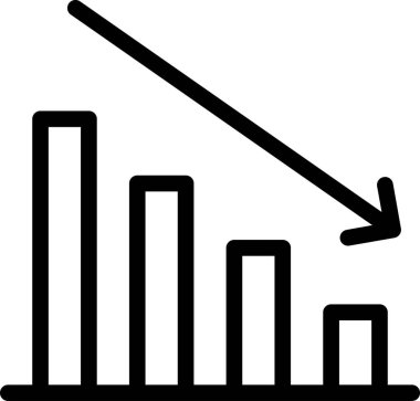 iş grafiği simgesi, analitik konsept, minimalist vektör illüstrasyonu