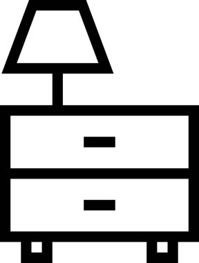 beyaz arkaplanda izole edilmiş dolap simgesi, vektör illüstrasyonu