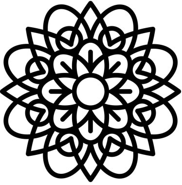 Çiçek mandala vektör çizimi 