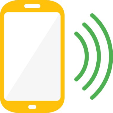 Akıllı telefon düz simgesi, vektör, illüstrasyon bağlanıyor