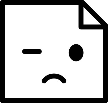 üzgün yüz avatarı, emoticon konsept vektör çizimi