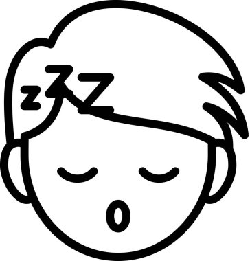 uyku avatarı, emoticon konsept vektör çizimi