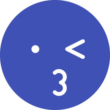 ıslık simgesi, göz kırpan yüz avatarı, ifade ruh hali, minimalist vektör illüstrasyonu