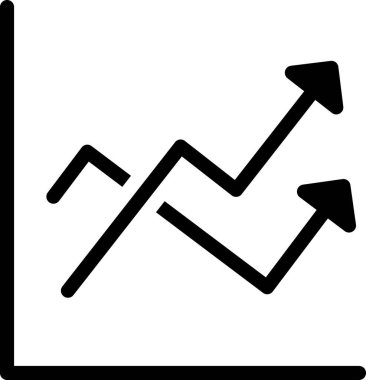 iş grafiği simgesi, analitik konsept, minimalist vektör illüstrasyonu