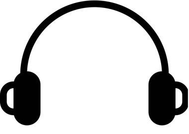 Beyaz arkaplanda izole edilmiş müzik simgesi, vektör illüstrasyonu