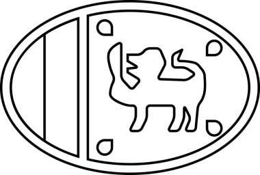 Sri-Lanka vektör illüstrasyonunun bayrağı