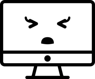 İfade yüz ifadesi duygu simgesi vektörü, masaüstü bilgisayarında donuk yüz avatarı