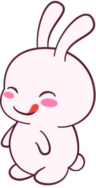 Maskot duygularının modern grafik çizimi Yum