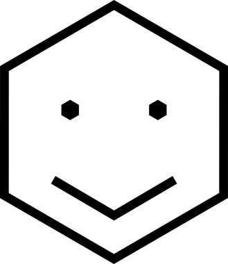 Maskot duygularının modern grafik çizimi Gülümse