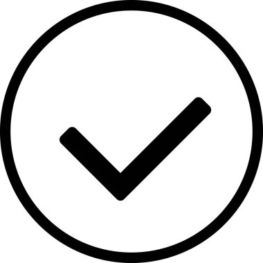 Kontrol imi düz simgesi, vektör illüstrasyonu