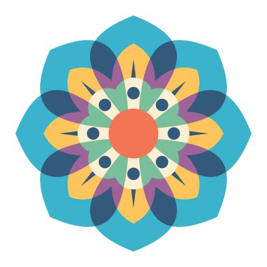 Çiçek mandala vektör çizimi 