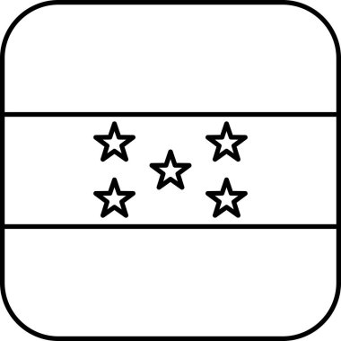 Honduras vektör illüstrasyonunun bayrağı 