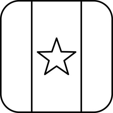 Senegal vektör illüstrasyonunun bayrağı