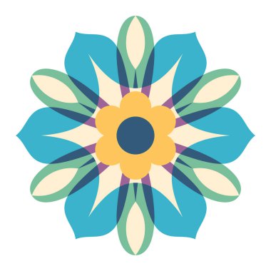 Çiçek mandala vektör çizimi 