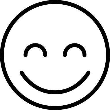 Yüz ifadesi duygu simgesi vektörü, gülen yüz avatarı 