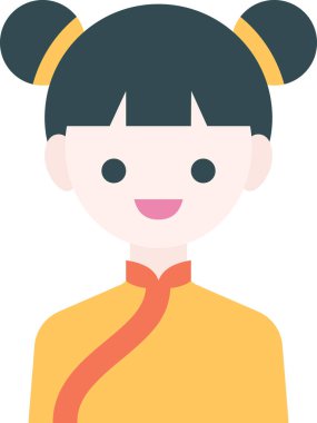 kız güzel vektör illüstrasyonu minimalistik 