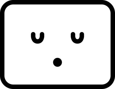 İfade yüz ifadesi duygu simgesi vektörü, telefonda nutku tutulmuş yüz avatarı