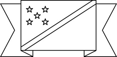 Solomon Adaları vektör illüstrasyonu bayrağı