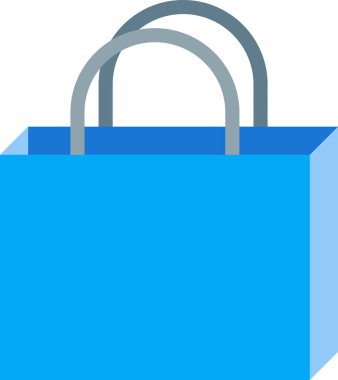 torba düz simge, vektör illüstrasyonu