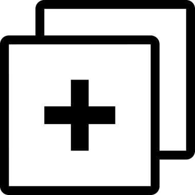 Beyaz arkaplanda izole edilmiş kopyalama simgesi, vektör illüstrasyonu