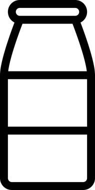 Beyaz arkaplanda izole şişe simgesi, vektör illüstrasyonu