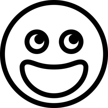 Maskot duygularının modern grafik çizimi Mutlu simge