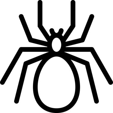 Örümcek simgesi, vektör illüstrasyonu
