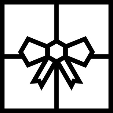 Beyaz arkaplanda hediye kutusu ile uzay vektör resim simgesini kopyala