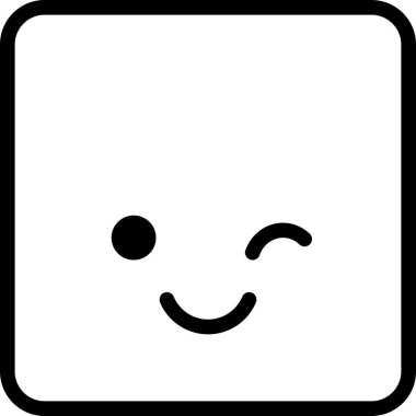 göz kırpma simgesi, minimalist vektör çizimi