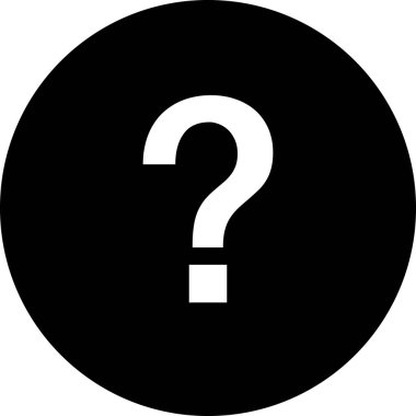 Soru hatalı simgesi, vektör illüstrasyonu