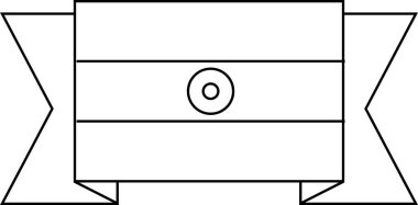 Hindistan bayrağı düz simge, vektör illüstrasyonu 