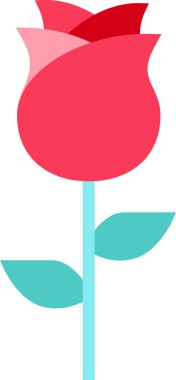 Sevgililer günü kalp simgesi, minimalist vektör illüstrasyonu