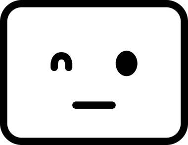 mmm yüz beyaz arkaplanda izole edilmiş, vektör illüstrasyonu