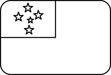 Samoa vektör illüstrasyonunun bayrağı