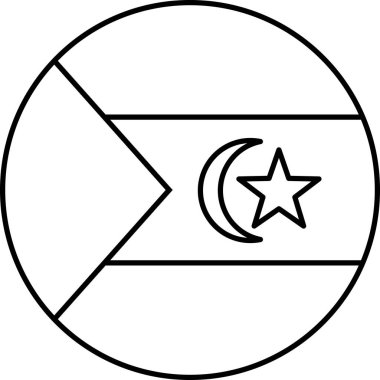 Batı vektör illüstrasyonunun bayrağı