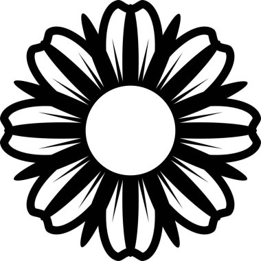 Çiçek süslemesi, çiçek çiçeği çiçek sanatının siyah çizim vektörü