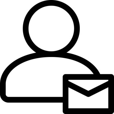 e- posta simgesi, minimalist vektör illüstrasyonu