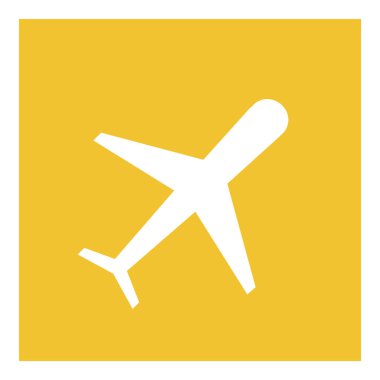 Uçak düzlemi simgesi, vektör, illüstrasyon 