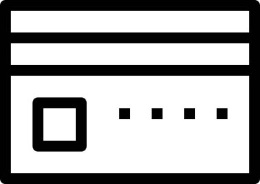 Beyaz arkaplanda kredi simgesi izole edildi, vektör illüstrasyonu